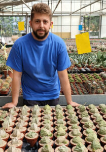 Gaetano in his greenhouse.